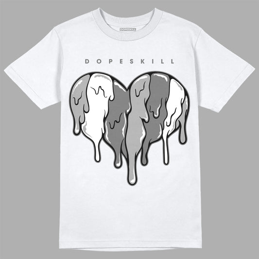 Jordan 12 Retro Stealth DopeSkill T-Shirt Slime Drip Heart Graphic Streetwear - White 