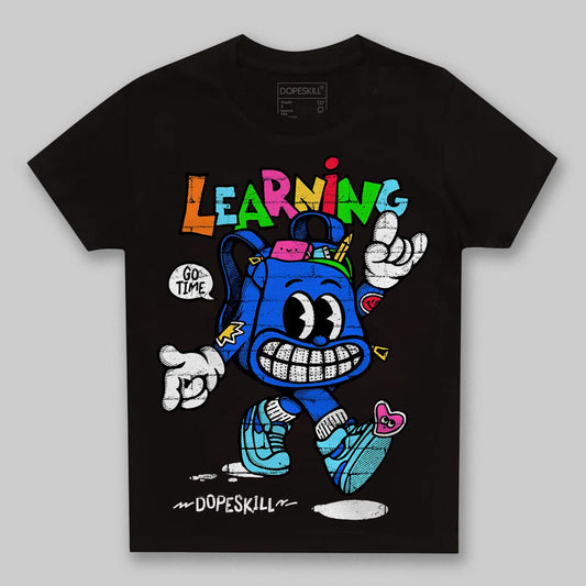 Royal Blue Sneakers DopeSkill Toddler Kids T-shirt Learning Graphic Streetwear - Black