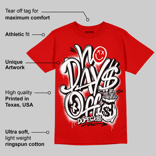 Bred Velvet 11s DopeSkill Red T-shirt No Days Off Graphic