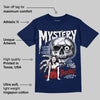 White and Midnight Navy 6s DopeSkill Navy T-shirt Mystery Ghostly Grasp Graphic