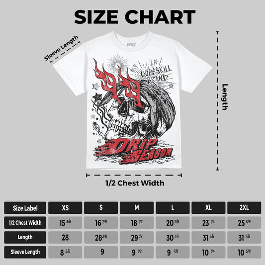 White Cement 4s DopeSkill Oversize Print T-Shirt Drip Season Graphic