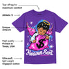 Dunk Purple Championship Court White DopeSkill Purple T-shirt Heaven Sent Graphic