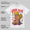 Fire Red 3s DopeSkill T-Shirt New Fake Love Graphic