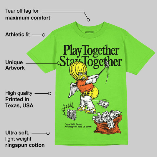 Neon Green Collection DopeSkill Neon Green T-shirt Play together, Stay together Graphic