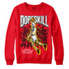 Jordan 4 Red Thunder  DopeSkill Red Sweatshirt Thunder Dunk Graphic Streetwear 