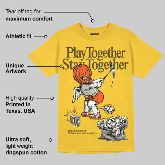 Yellow Collection DopeSkill Gold T-shirt Play together, Stay together Graphic