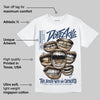 Summit White Navy 4s DopeSkill T-Shirt The Mouth With No Droughts Graphic