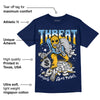 First In Flight 1s DopeSkill Navy T-shirt Threat Graphic