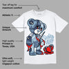 Diffused Blue Sail Grey White 1s DopeSkill T-Shirt Broken Heart Graphic