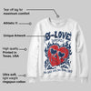 Summit White Navy 4s DopeSkill Sweatshirt Crying Heart Graphic