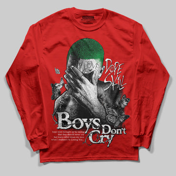 Jordan 11 “Bred Velvet” DopeSkill Red Long Sleeve T-Shirt Boys Don't Cry Graphic Streetwear