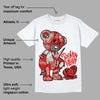 Fire Red 3s DopeSkill T-Shirt Broken Heart Graphic