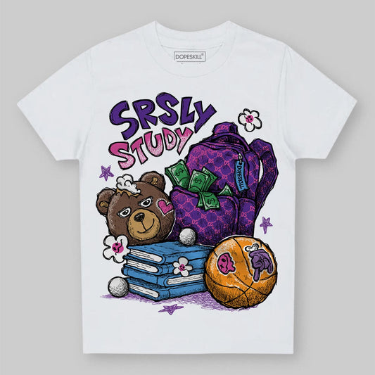 PURPLE Sneakers DopeSkill Toddler Kids T-shirt SRSLY Study Graphic Streetwear - White