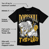 9060 Varsity Gold DopeSkill T-Shirt Sorry I've Been Trappin Graphic