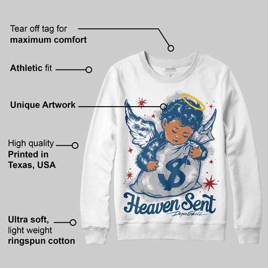 French Blue 12s DopeSkill Sweatshirt Heaven Sent Graphic