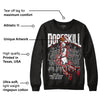 Black and White 14s DopeSkill Sweatshirt Thunder Dunk Graphic