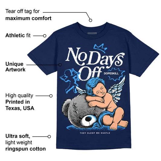 Midnight Navy 3s DopeSkill Navy T-shirt New No Days Off Graphic