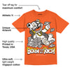 Georgia Peach 3s DopeSkill Orange T-shirt Born To Be Rich Graphic