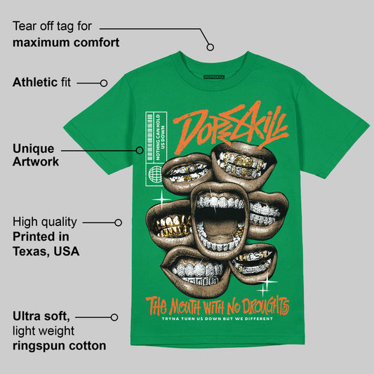 SP Nina Chanel Abney Bicoastal 3s DopeSkill Green T-shirt The Mouth With No Droughts Graphic