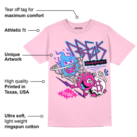 Pink Collection DopeSkill Pink T-shirt Break Through Graphic