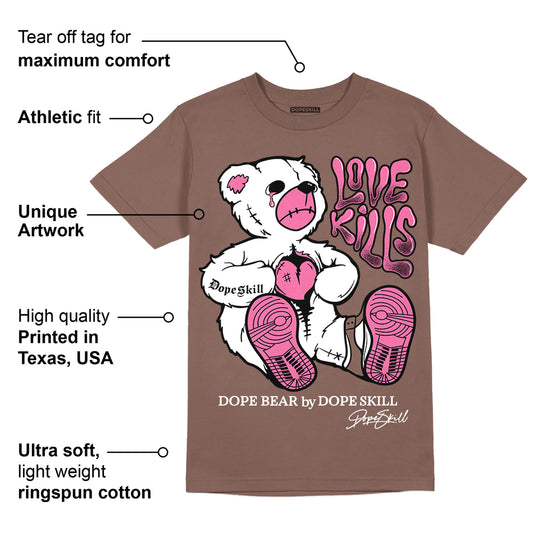 Dunk Smokey Mauve Playful Pink White Brown DopeSkill Brown Savana T-shirt Love Kills Graphic