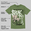 Medium Olive 1s DopeSkill Olive T-shirt Speak It Graphic