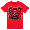 AJ 4 Red Thunder DopeSkill Red T-shirt Robo Bear Graphic