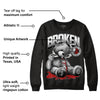 Black and White 14s DopeSkill Sweatshirt Sick Bear Graphic