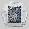 Jordan 6 “Georgetown” DopeSkill Long Sleeve T-Shirt Resist Graphic Streetwear - White