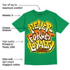 Green Collection DopeSkill Green T-shirt Never Forget Loyalty Graphic