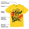 Yellow Ochre 6s DopeSkill Yellow T-shirt No Money No Love Typo Graphic