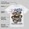 White and Midnight Navy 6s DopeSkill T-Shirt The Mouth With No Droughts Graphic