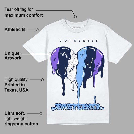 Georgetown 5s DopeSkill T-Shirt Juneteenth Heart Graphic