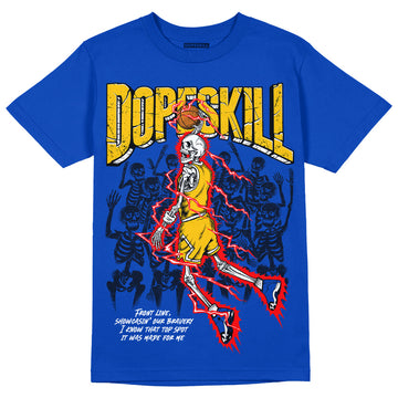 Jordan 14 “Laney” DopeSkill Varsity Royal T-shirt Thunder Dunk Graphic Streetwear 