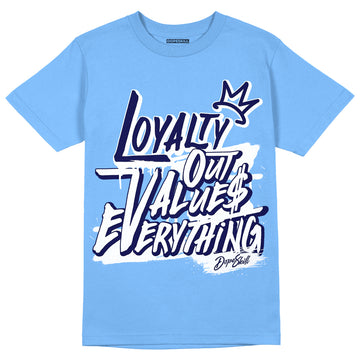 AJ 6 University Blue DopeSkill University Blue T-Shirt LOVE Graphic