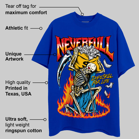 Royal Blue Collection DopeSkill Royal Blue T-shirt NeverFull Graphic