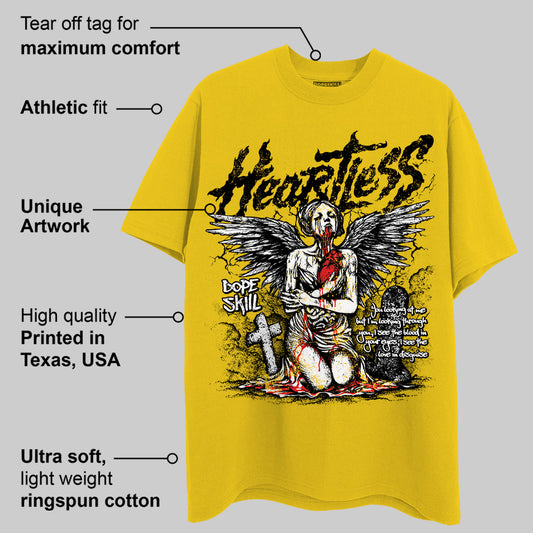 Yellow Collection DopeSkill Gold T-shirt Heartless Graphic