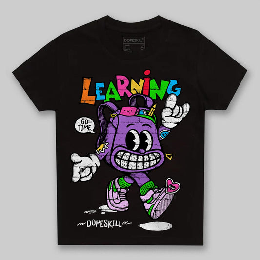 PURPLE Sneakers DopeSkill Toddler Kids T-shirt Learning Graphic Streetwear - Black