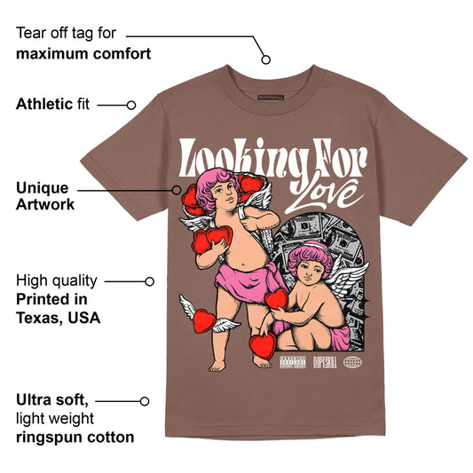 Dunk Smokey Mauve Playful Pink White Brown DopeSkill Brown Savana T-shirt Looking For Love Graphic