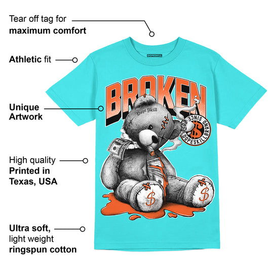 Dunk Dolphins DopeSkill Tahiti Blue T-shirt Sick Bear Graphic