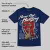 White and Midnight Navy 6s DopeSkill Navy T-shirt Never Stop Hustling Graphic