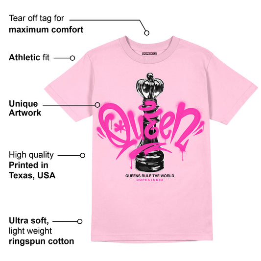 Pink Collection DopeSkill Pink T-shirt Queen Chess Graphic