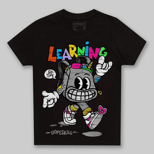 Grey Sneakers DopeSkill Toddler Kids T-shirt Learning Graphic Streetwear - Black