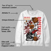 Fire Red 3s DopeSkill Sweatshirt Side Hustle Graphic