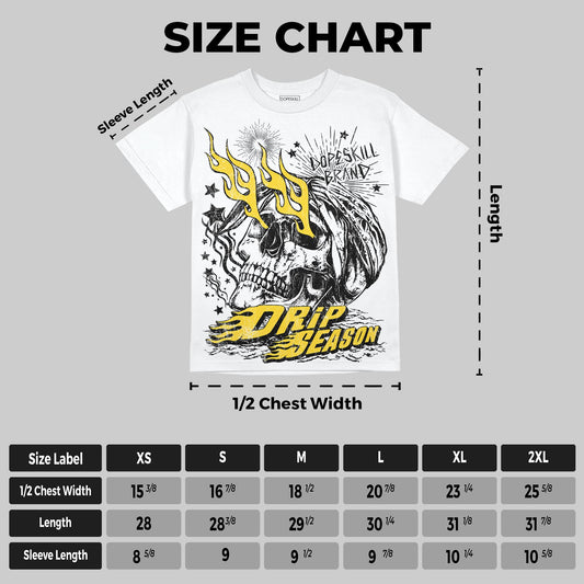 Black Tour Yellow AJ 4 Thunder DopeSkill Oversize Print T-Shirt Drip Season Graphic