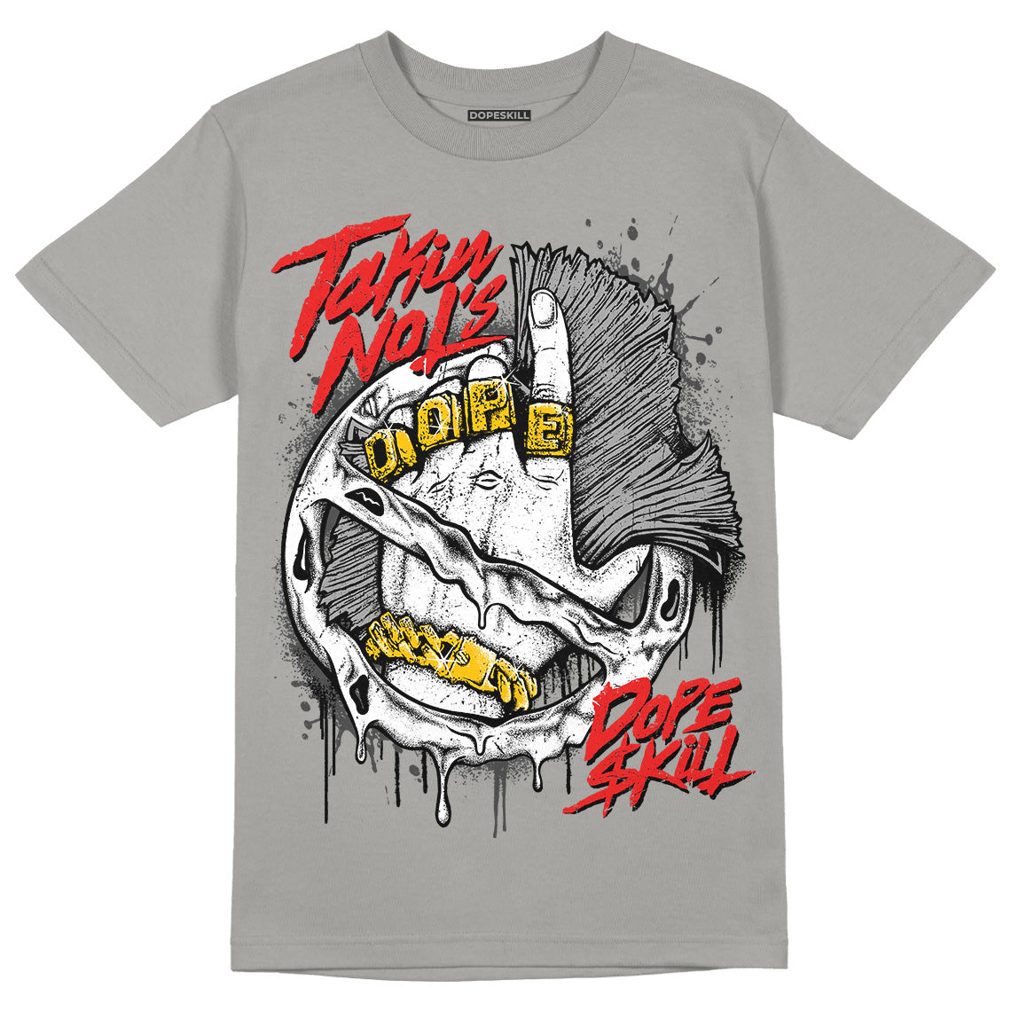 Grey Sneakers DopeSkill Grey T-shirt Takin No L's Graphic Streetwear