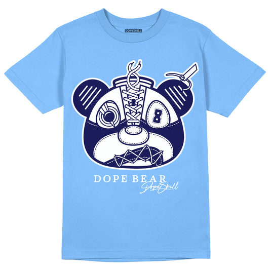 AJ 6 University Blue DopeSkill University Blue T-Shirt Sneaker Bear Head Graphic