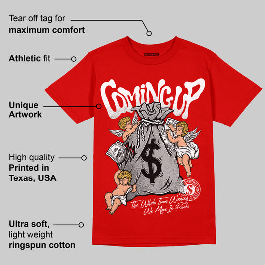 Bred Velvet 11s DopeSkill Red T-shirt Money Bag Coming Up Graphic