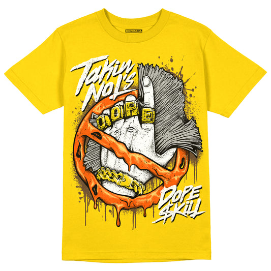 Jordan 6 “Yellow Ochre” DopeSkill Yellow T-shirt Takin No L's Graphic Streetwear 