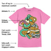 Dunk Playful Pink Multi Color Bronzine Clear Jade Luminous Green DopeSkill Pink T-shirt Bear Steals Sneaker Graphic